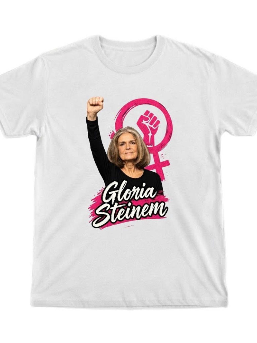 Gildan White Shirt Gloria Steinem Radical Tee